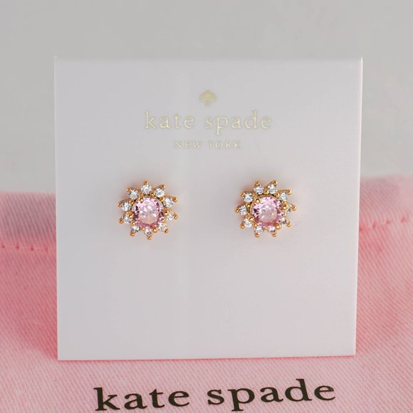 kate spade Jewelry Kate Spade Sunny Halo Stud Earrings In Goldpink